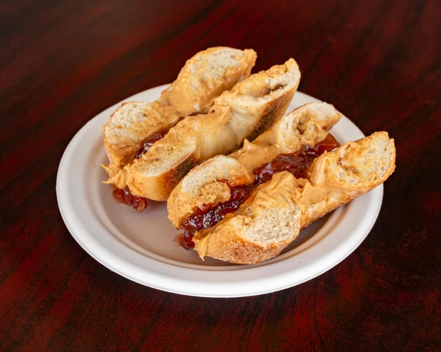 Bagel with PB&J.